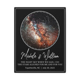 Canvas Printify Wraps 14x11 - Michele & William - The Night Sky When We Said, I Do