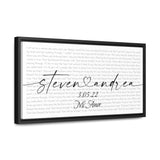 Canvas Black Frame 20x10 - Bless The Broken Road - Steven & Andrea 3.05.22