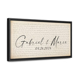Canvas Black Printify Frame 20x10 - Gabriel & Marie - 04.26.2024
