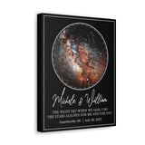 Canvas Printify Wraps 14x11 - Michele & William - The Night Sky When We Said, I Do