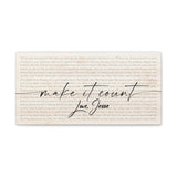 Canvas Printify Wraps 20x10 - Make It Count - Love, Jesse