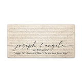 Canvas Gallery Wraps Printify 20x10 - Joseph & Angela 10.09.2022 - 1st Anniversary Babe!