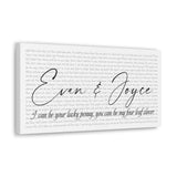 Canvas Printify Wraps 20x10 - Evan & Joyce - I Can Be Your Lucky Penny