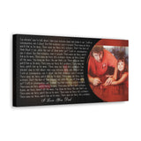 Canvas Printify Wraps 20x10 - My Hero -  I Love You Dad