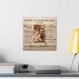 Canvas Printify Wraps 16x16 - Enrique y Jacqueline - Happy 13 Anniversary