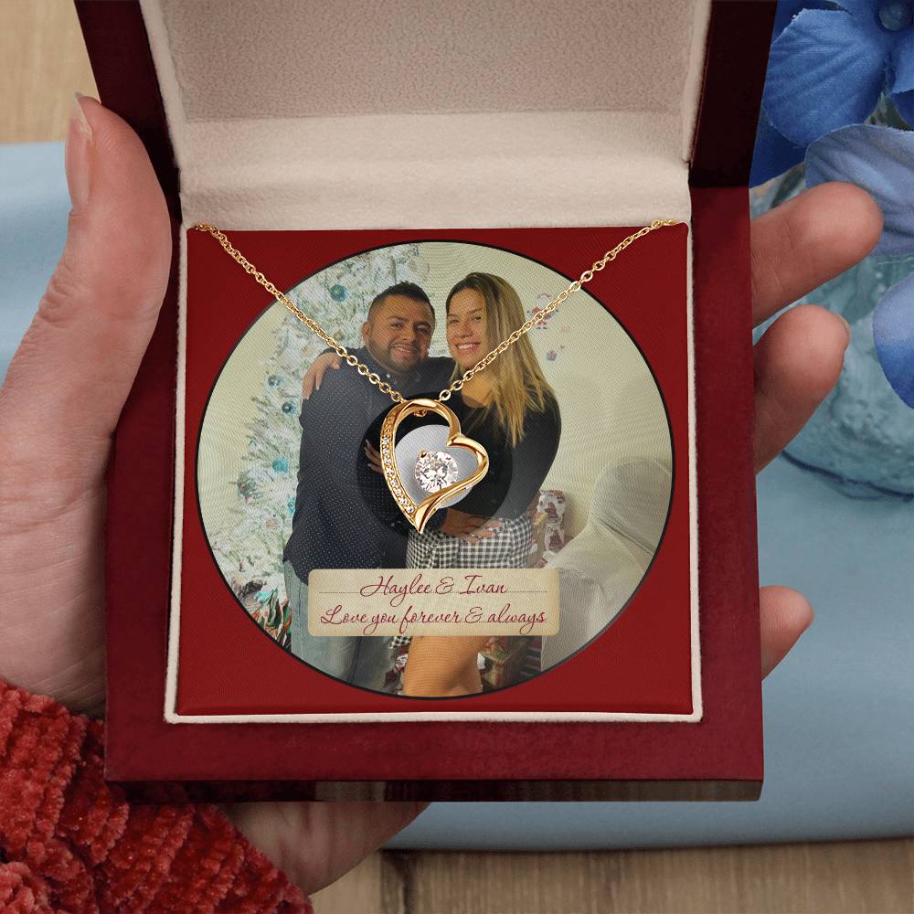Haylee & Ivan - Love You Forever & Always - ShineOn Forever Gold Necklace