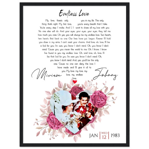 Gelato Premium Matte 18x24 Black Framed - Endless Love S1 - Johnny and Miriam