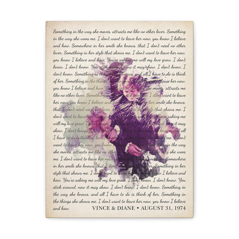 Canvas Wraps Printify 12x16 - Something Vince & Diane - August 31, 1974