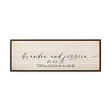 Printify Gallery Canvas Wraps, 36x12 Walnut Frame - Brandon and Jessica 10-01-22 - The Rest of Our Life