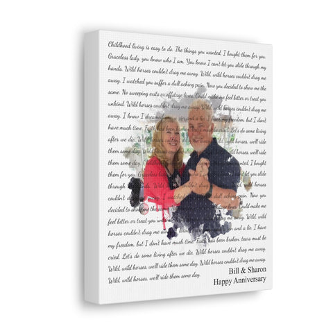 Printify Canvas Gallery Wraps 8x10 - Wild Horses Bill & Sharon - Happy Anniversary