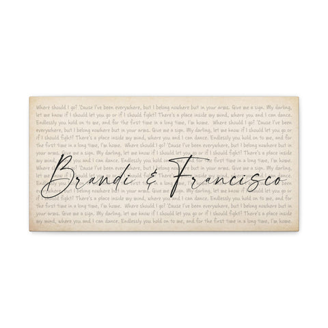 Canvas Gallery Wraps Printify 20x10 - Brandi & Francisco - the end