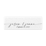 Printify Canvas Gallery Wraps 36x12 - I Cross My Heart - Jason & Jenna