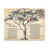 Printify Canvas Gallery Wraps 14x11 - Nothing Else Matters - Tree Birds Lyrics (Design 3)