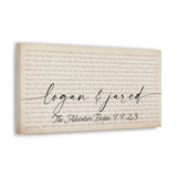 Printify Canvas Gallery Wraps 20x10 - What My World Spins Around - Logan & Jared