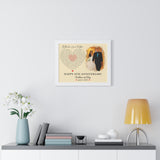 Printify White Framed 20x16 Poster - I'll Make Love To You - William and Amy July 4, 2015