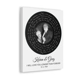 Canvas Gallery Wraps Printify 11x14 - Karen & Greg - I Will Love You Longer Than Forever