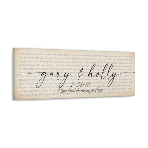 Printify Canvas Gallery Wraps 36x12 - Longer Than Gary & Holly 2-28-18 - I Have Found The One