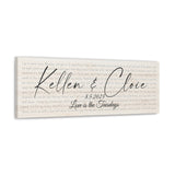 Canvas Printify Wraps 36x12 - Kellen & Cloie 8.5.2023 - Love is the Tuesdays