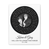 Canvas Gallery Wraps Printify 11x14 - Karen & Greg - I Will Love You Longer Than Forever