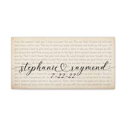 Canvas Printify Wraps 20x10 - Stephanie & Raymond 7-22-22