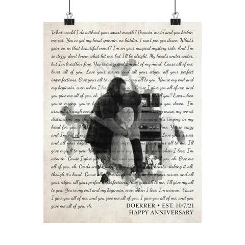 Printify PMatte 11x14 Poster - Doerrer est. 10/7/21 - All of Me