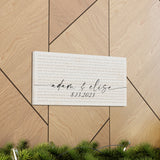 Printify Canvas Gallery Wraps 20x10 - Wood Yellow - Adam & Elise - 8.13.2023