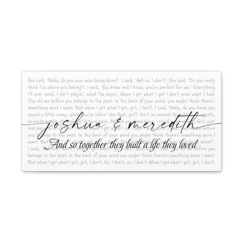 Canvas Printify Wraps 20x10 - Joshua & Meredith - Got What I Got