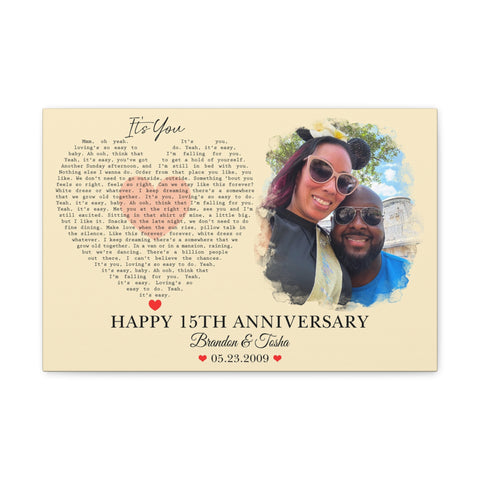 Canvas Printify Wraps 18x12 - It's you (feat. Keshi) - Brandon & Tosha 05.23.2009