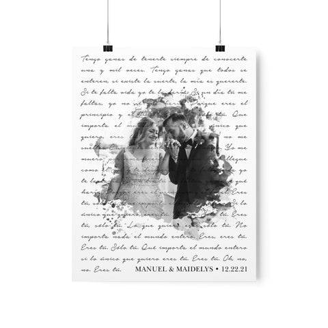 Printifty Premium Matte 11x14 Poster - Manuel & Maidelys Eres Tu - 12.22.21