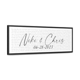 Printify Gallery Canvas Wraps 36x12 Frame - 1000 Years Niki & Chris - 06-28-2023