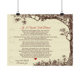 Printify Matte 14x11 Poster - If I Should Fall Behind - Larry and Angela