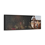 Printify Canvas Gallery Wraps 36x12 - Louis and Sharon August 15, 1973 - HAPPY 50TH ANNIVERSARY