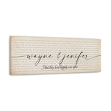 Printify Canvas Gallery Wraps 36x12 - Wayne & Jenifer - And They Lived Happily