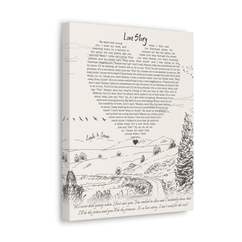 Canvas Gallery Wraps Printify 11x14 - Love Story - Leah & Sam for the Rest!
