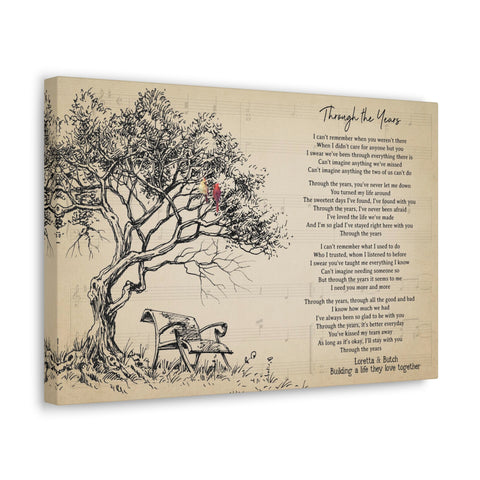 Printify Canvas Gallery Wraps 18x12 - Through The Years Loretta & Butch - Building a Life They Love Together