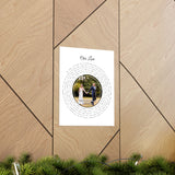 Printify Premium Matte 11x14 Poster - Our Love White - Kelly and Chris 07.23.2023