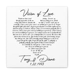 Canvas Printify Wraps 12x12 - Vision of Love - Tony & Diane 1/22/1993