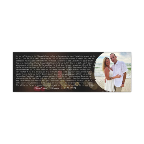 Canvas Gallery Wraps Printify 36x12 - Speechless - Todd and Alaina 2/28/2021