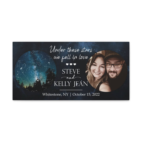 Canvas Wraps Printify 20x10 - Kelly Jean & Steve - We Fell in Love