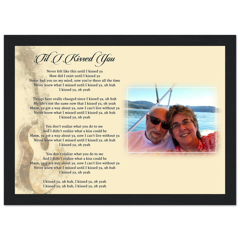 Gelato Wood Black Framed 12x8 - Till I Kissed You - Hall