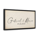 Canvas Black Printify Frame 20x10 - Gabriel & Marie - 04.26.2024