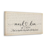 Canvas Printify Wraps 20x10 - Mark & Kim - est. 7.16.94