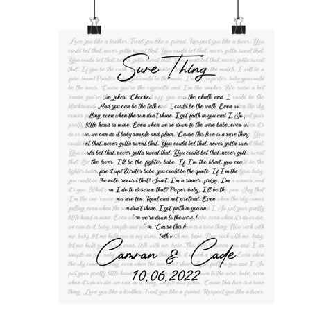 Printify Matte 11x14 Poster - Sure Thing - Camran & Cade 10.06.2022