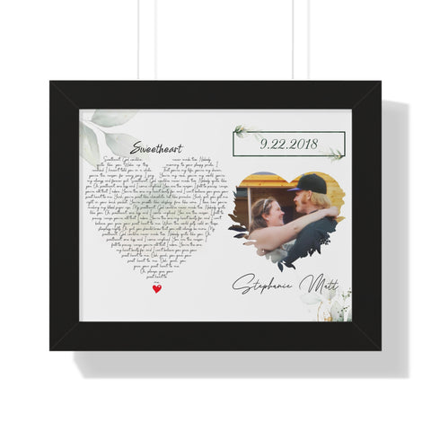 Printify Black Framed 14x11 -  Matt & Stephanie 9-22-2018