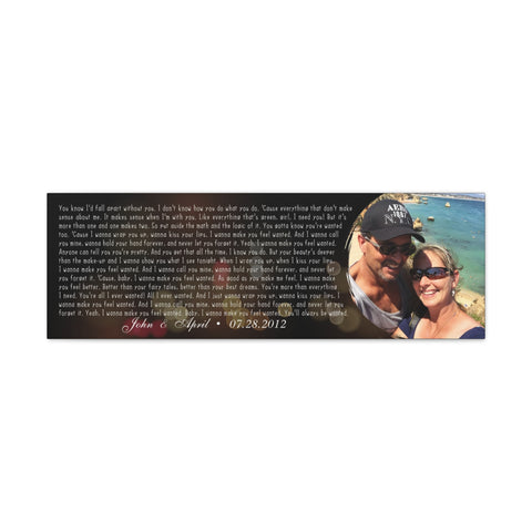 Canvas Printify Wraps 36x12 - Wanted John & April 07.28.2012