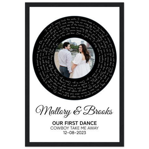 Gelato Premium Black Framed 12x18 - Cowboy Take Me Away - Mallory & Brooks - Our First Dance