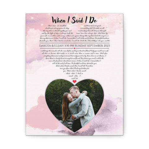 Printify Canvas Gallery Wraps 8x10 - Exp. When I Said I Do - Dakota & Elijah