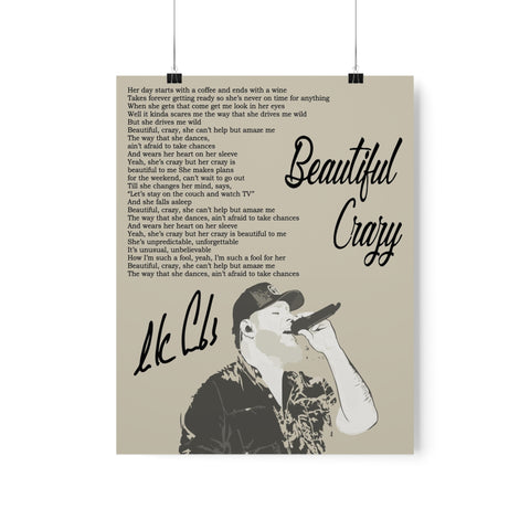 Printify Premium Matte 11x14 Poster - Beautiful Crazy - Design 1