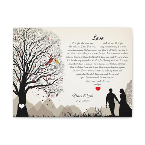 Printify Canvas Gallery Wraps 16x12 - Love - Vivian & Cale 7/1/2023