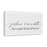 Canvas Printify Wraps 20x10 - Joshua & Meredith - Got What I Got